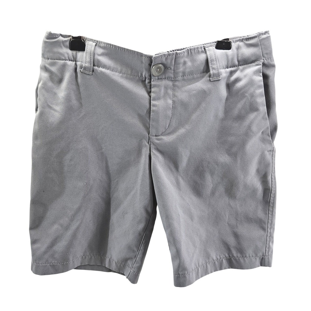 Under Armour Kids Gray Athletic Shorts Size 8 Adjustable Polyester Quick Dry